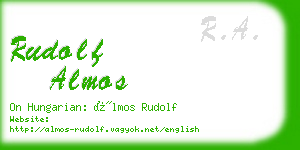 rudolf almos business card